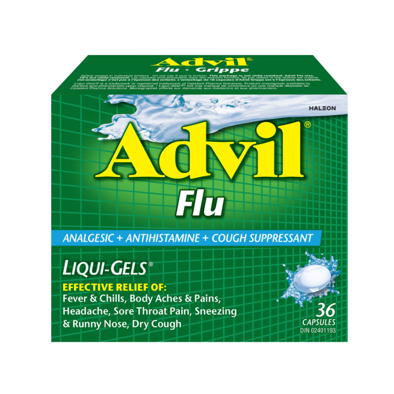 ADVIL FLU CAPS 200-25MG 36 CAPSULE