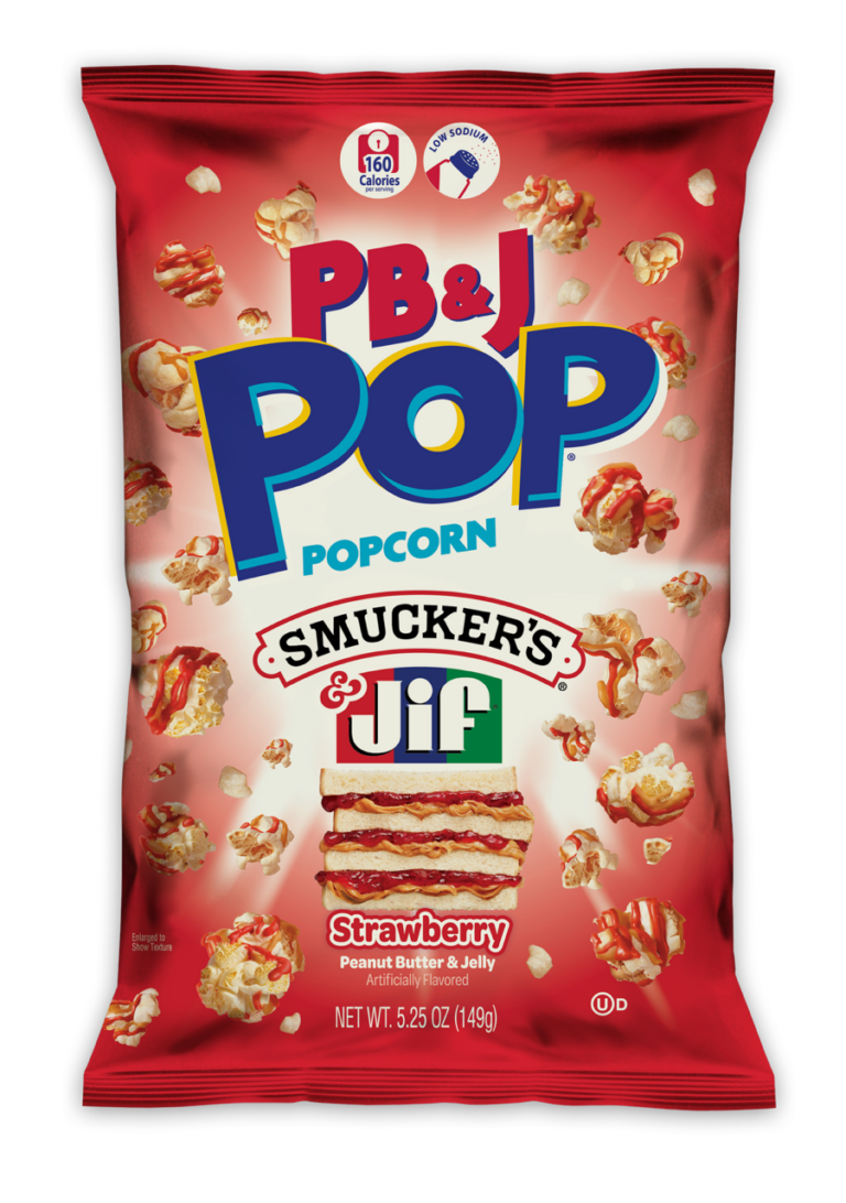 Snax Sational Snax PB & J Pop Popcorn Flavour: Strawberry
Container Size: 149 g Case of 12
