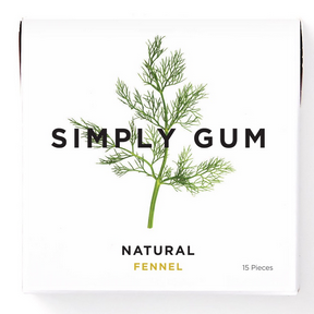 Simply Gum   Natural Chewing Gum   Fennel Natural Chewing Gum15CT