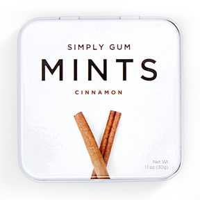 Simply Gum   Natural Mints   Cinnamon Natural Mints30G