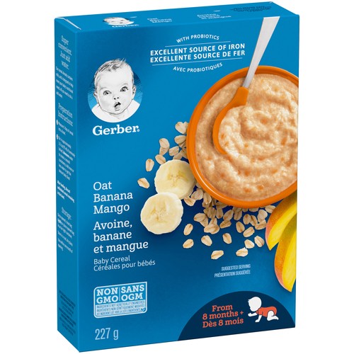 GERBER CEREAL OAT BANANA MANGO 227G