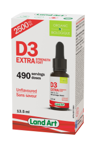 Land Art   Organic Vitamin D3 2500IU 13.5ml