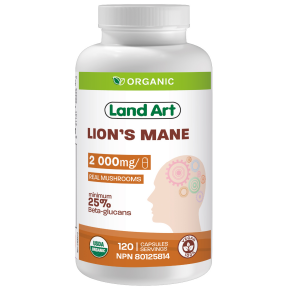 Land Art   Organic Lion's Mane 2000mg 120caps
