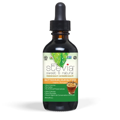 CRAVE STEVIA   Butter Rum Liquid Stevia 30ml