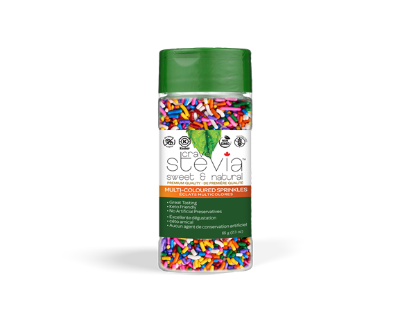 CRAVE STEVIA   Multi Coloured Sprinkles 65g