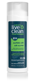 Live Clean   Alpine AIr Bodywash & Shampoo 500ml