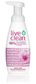 Live Clean   White Tea & Cherry Foaming Soap 400ml