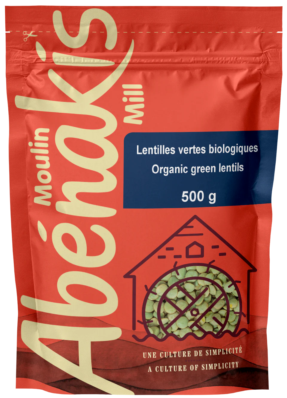 Abernaki Mill - NEW BRAND! Organic Green Lentils 500 g