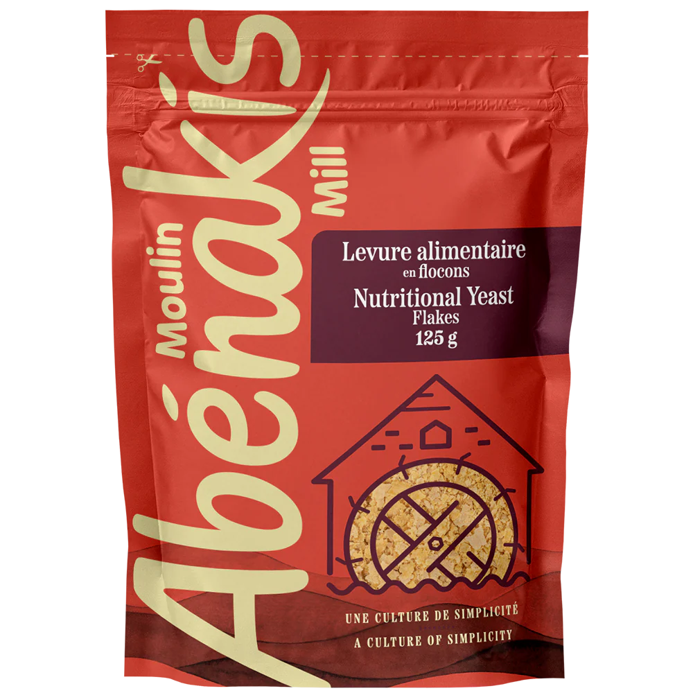 Abernaki Mill - NEW BRAND! Garlic-Parmesan Nutritional Yeast Flakes 125 g