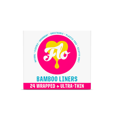 HERE WE FLO *   FLO Bamboo Daily Liners, 24 Wrapped