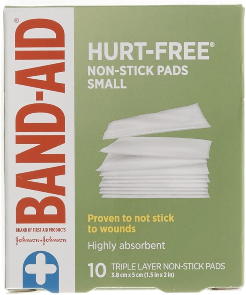 BAND-AID JJ PADS NON STICK SM 3.75X5CM 10