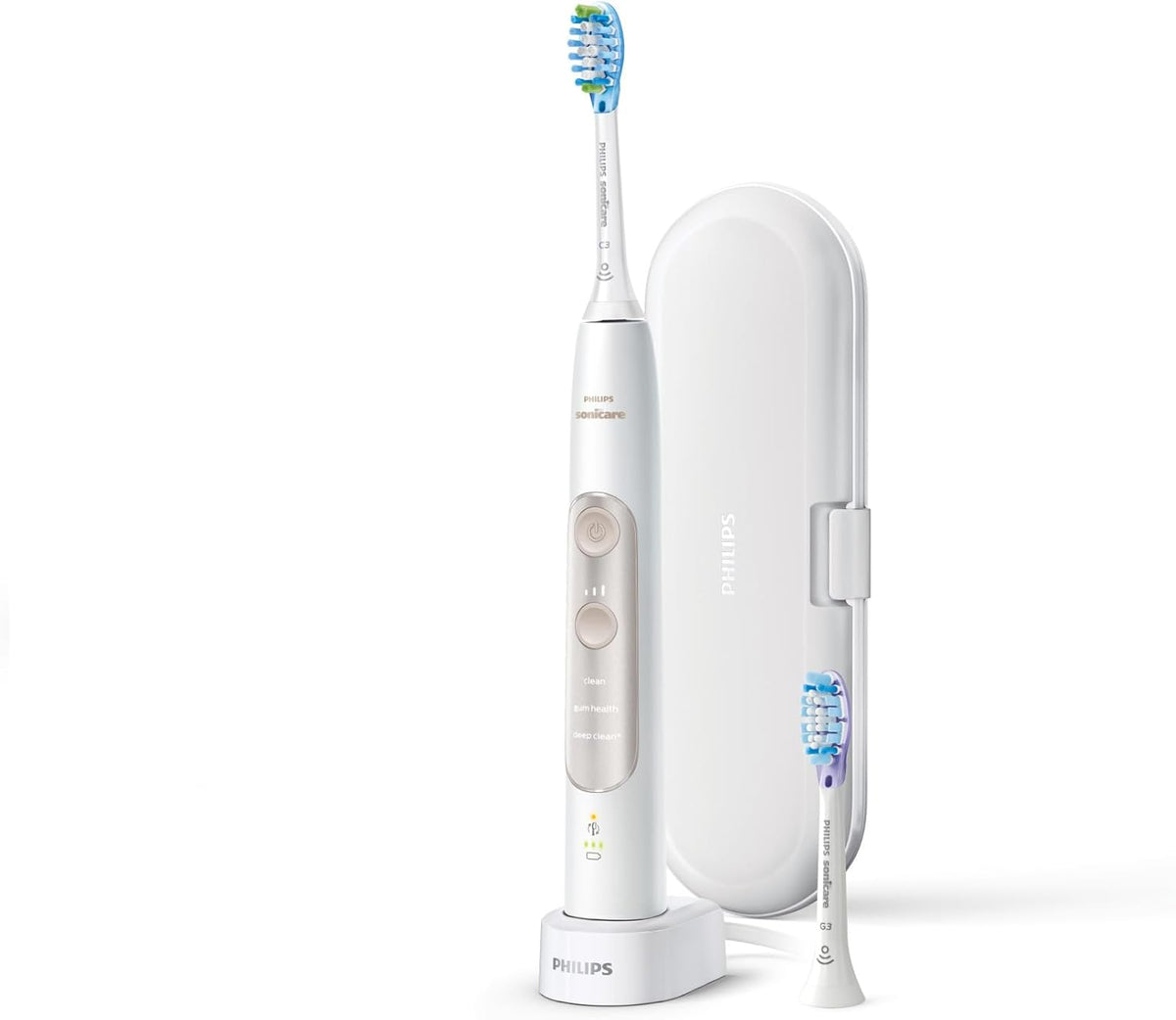 SONICARE EXPERT CLEAN T/BRSH 7300 RECH WHITE&GOLD