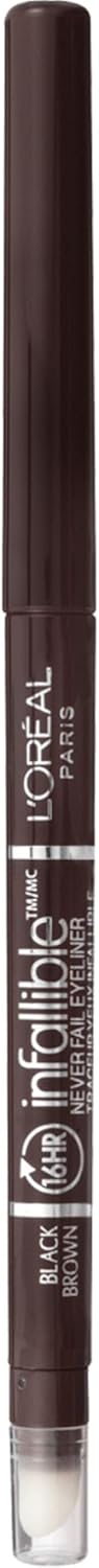 LOREAL INFALLIBLE EYE LINER BLACK BROWN pack of 2