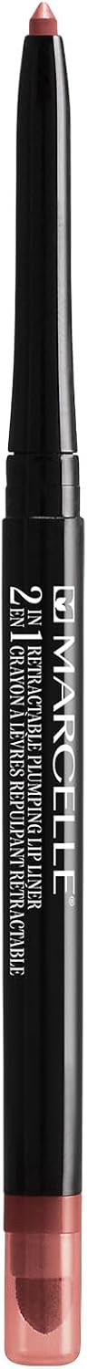 MARCELLE LIP LINER RETRACT PLUMP 2IN1 BROWN NUDE pack of 2