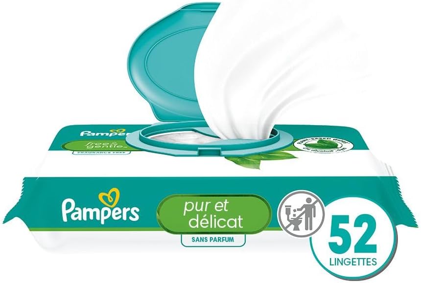 PAMPERS FREE&GENTLE BABY WIPES FRAGRANCE FREE 52