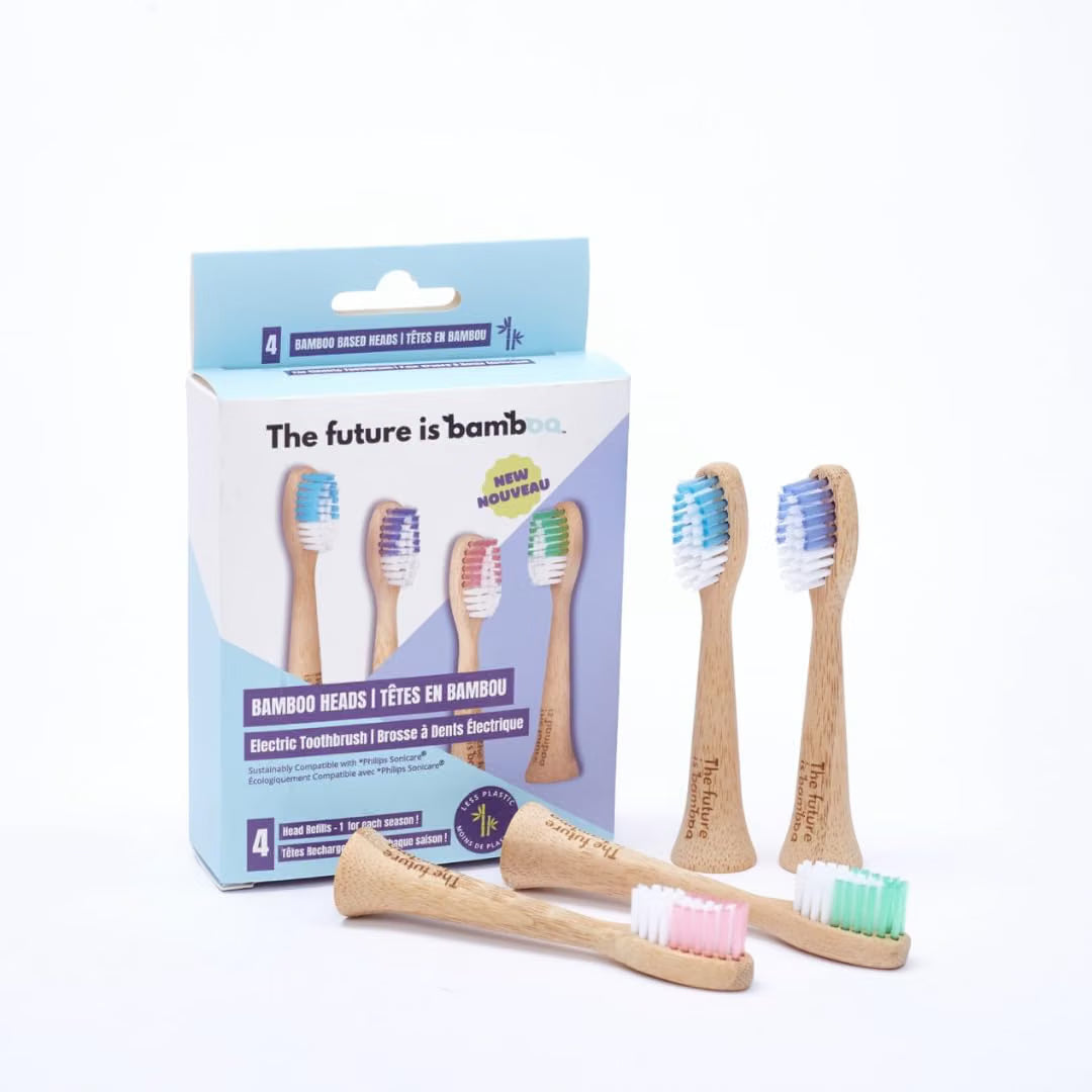 The Future Is Bamboo - Bamboo Head-Electric Toothbrush 4PK - 1ea