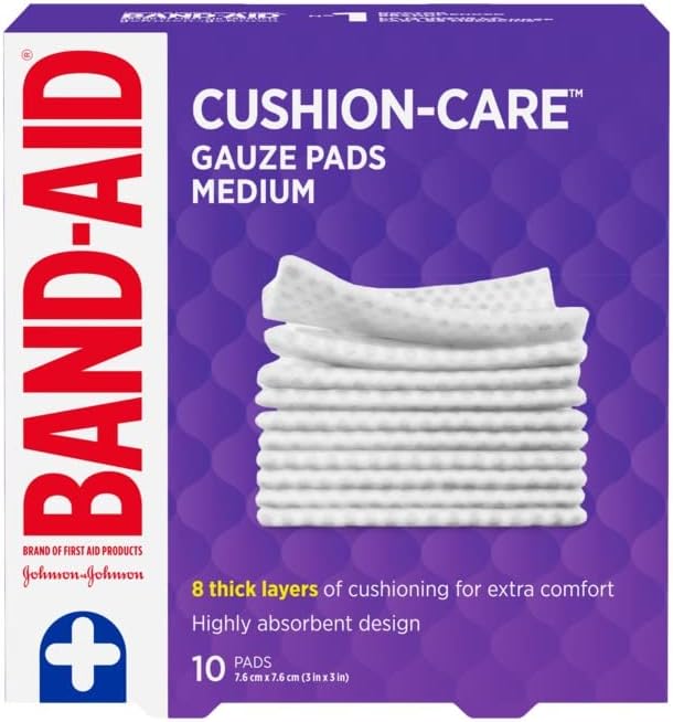 BAND-AID GAUZE PADS MEDIUM 10