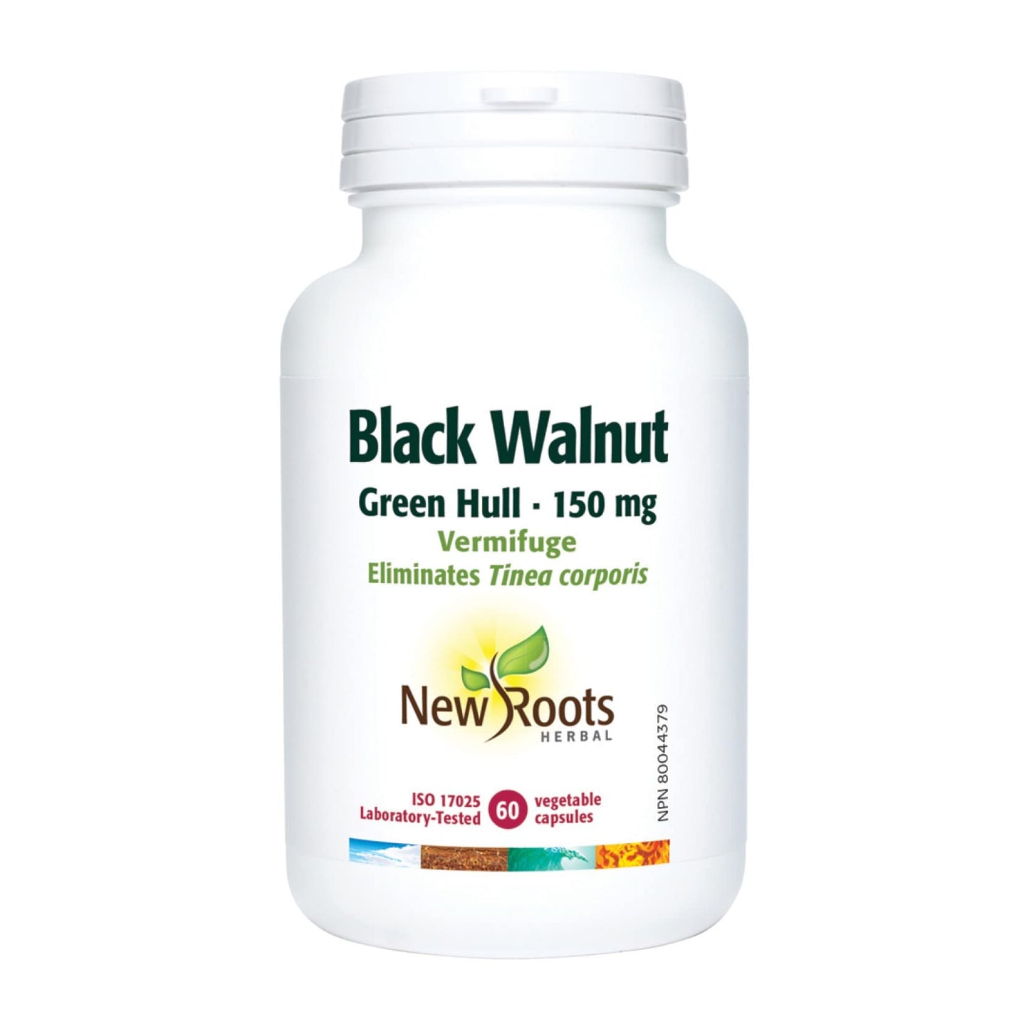 NEW ROOTS Black Walnut Green Hull · 150 mg 60 capsules