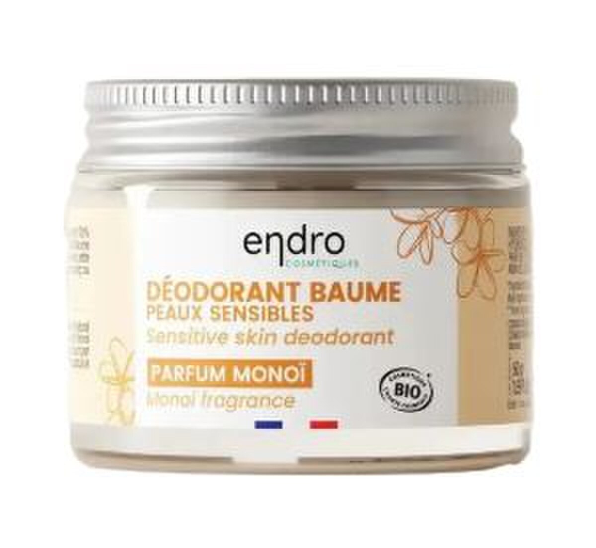 ENDRO cosmétiques - NEW BRAND! Organic Balm DEODORANT Sensitive skin Monoï 50 ml