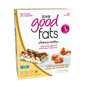 Love Good   Chewy Nutty Bars   Chewy-Nutty Salted Caramel Flavour Bar40G