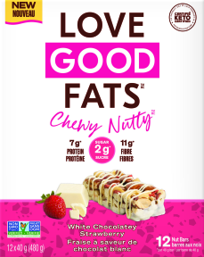 Love Good   Chewy Nutty Bars   Chewy-Nutty White Chocolate Strawberry Bar40G