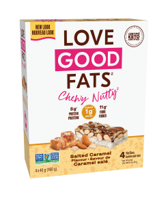 Love Good   Chewy Nutty Bars   Chewy-Nutty Salted Caramel Flavour BarX 40G