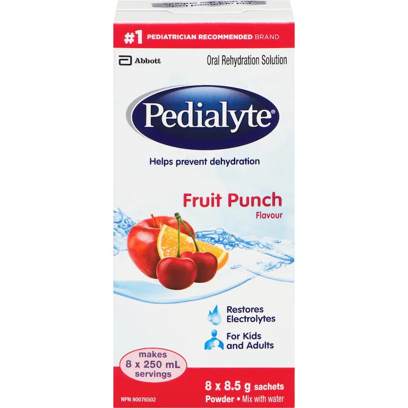 PEDIALYTE FRUIT PUNCH 8X8.5G POWDER FOR SUSP