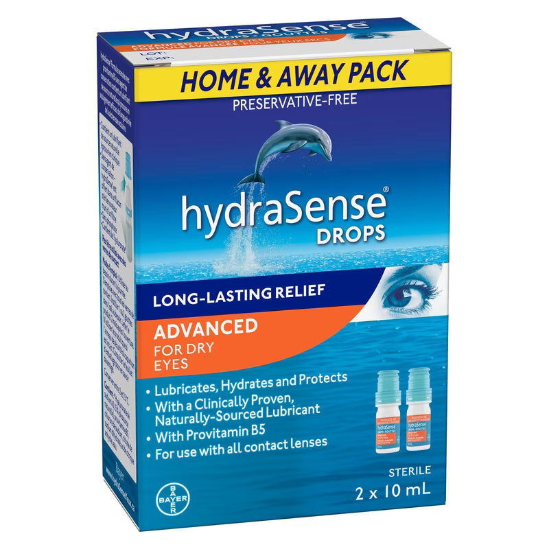 HYDRASENSE ADVANCE DRY EYES DUO 10+10ML DROP MED