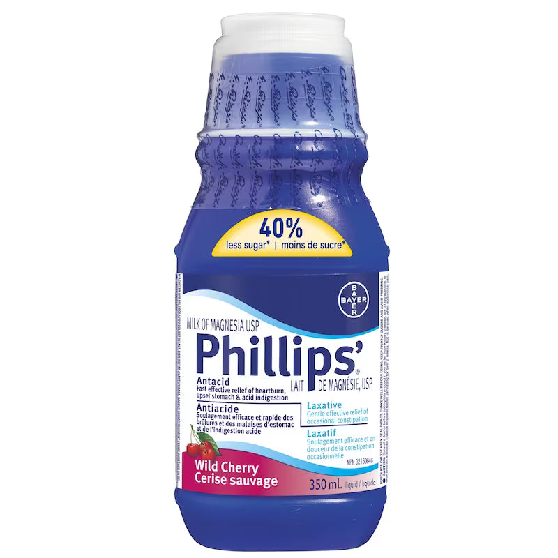 PHILLIPS MILK OF MAGNESIA CHERRY 350ML SUSPENSION