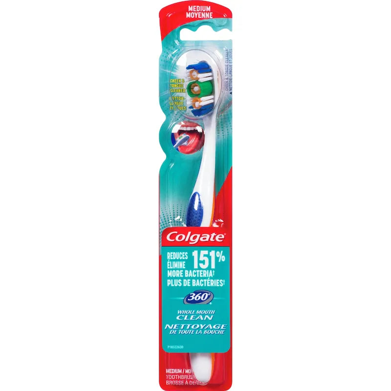 TOOTHBRUSH COLGATE 360 MD 1 pack of 6