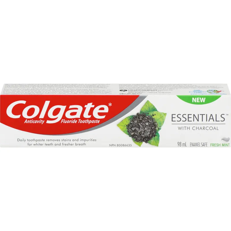 COLG T/P ESSENTIALS CHARCOAL 98ML TOOTHPASTE