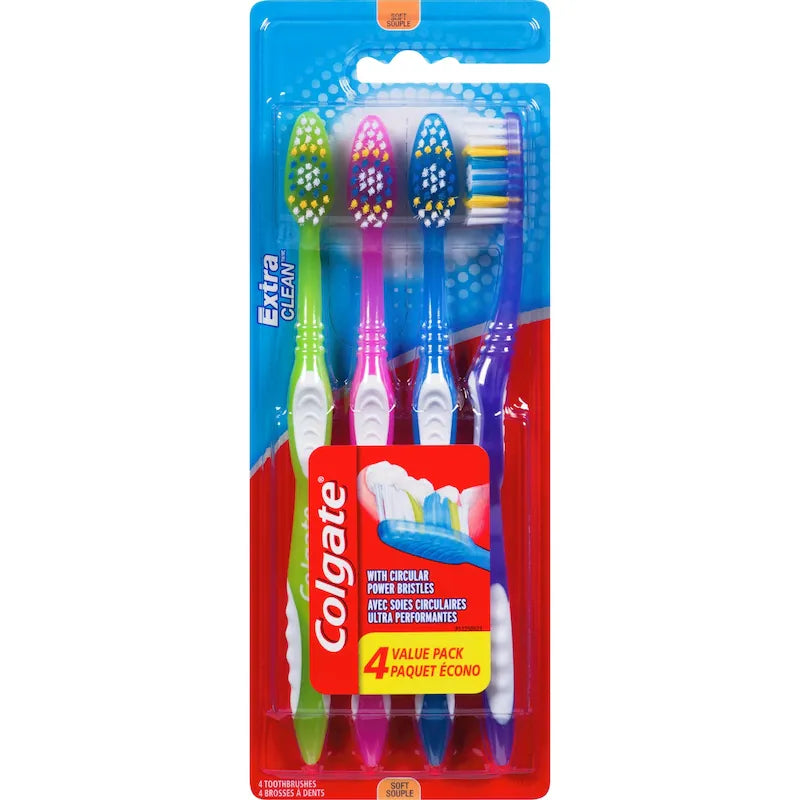 TOOTHBRUSH COLGATE MANUAL SOFT XTR CLEAN 4PK