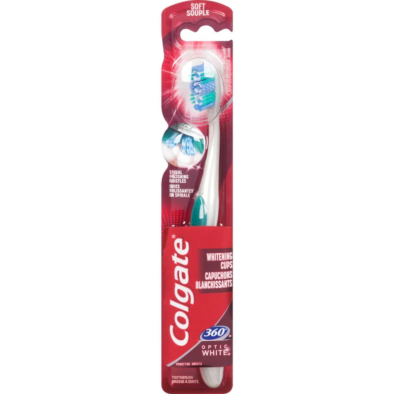 COLGATE TOOTHBRUSH 360 MANUAL OPTIC WHITE SOFT pack of 6