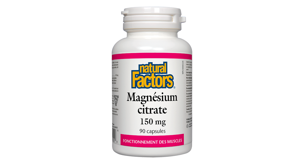Natural Factors - Magnesium Citrate 150 mg - 90 caps
