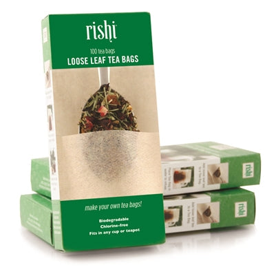 RISHI TEA   Loose Leaf Tea Bags, 100/Box