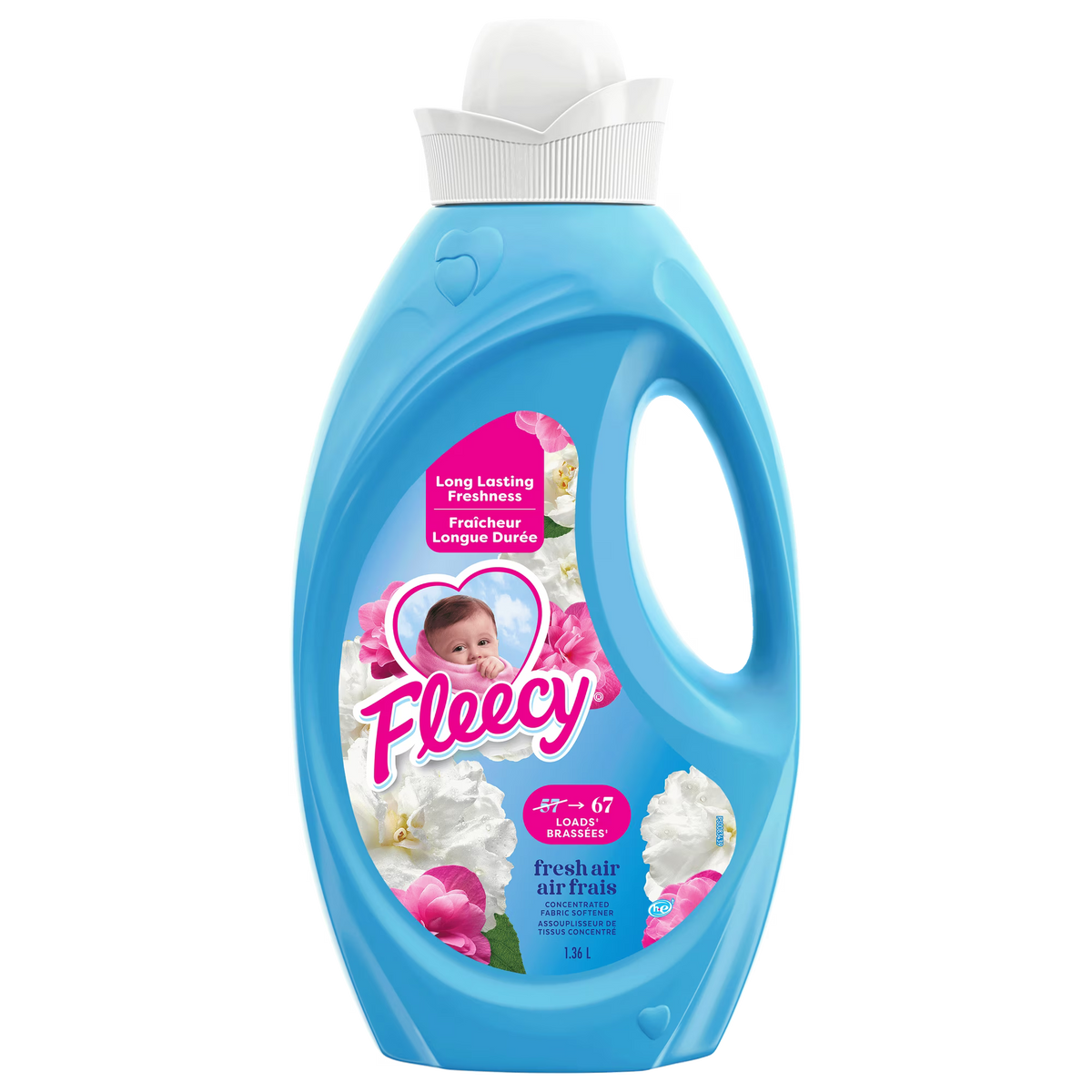 FLEECY FABRIC SOFTENER LIQUID FRESH AIR 1.36L pack of 6