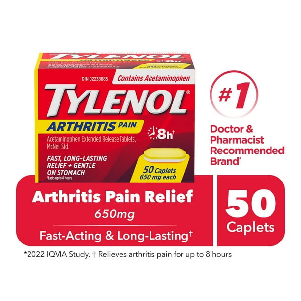 TYLENOL ARTHRITIS PAIN 650MG TB 50 TABLET EXT REL