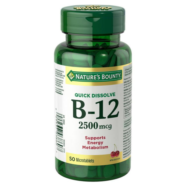 NATURE'S BOUNTY B12 SUBLINGUAL 2500MCG TB 50 TABLET