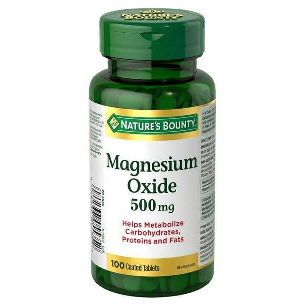 NATURE'S BOUNTY MAGNESIUM OXIDE 500MG 100TABS