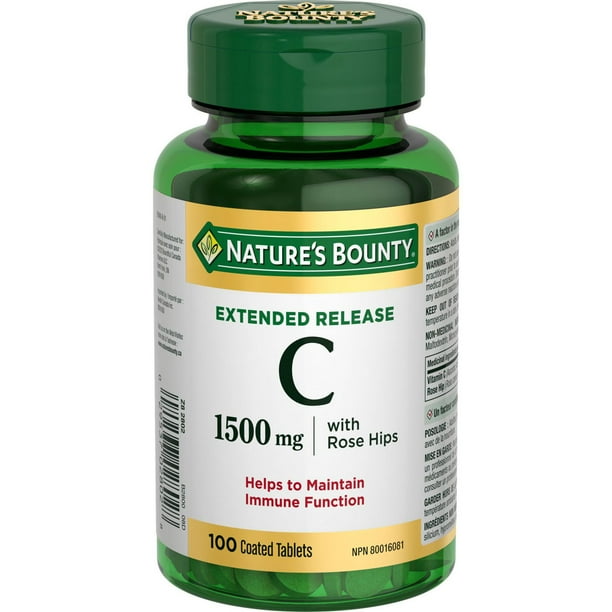 NATURE'S BOUNTY T/REL VIT C1500MG ROSE HIP 100 TABLET EXT REL