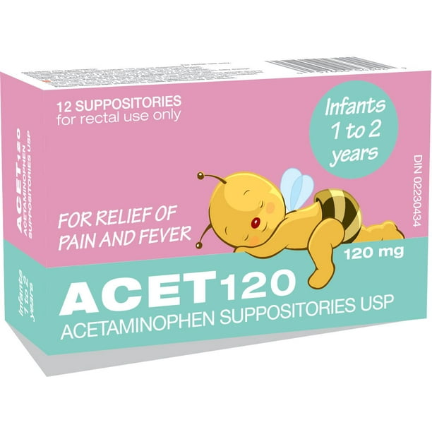Acet 120mg Suppositories - 12
