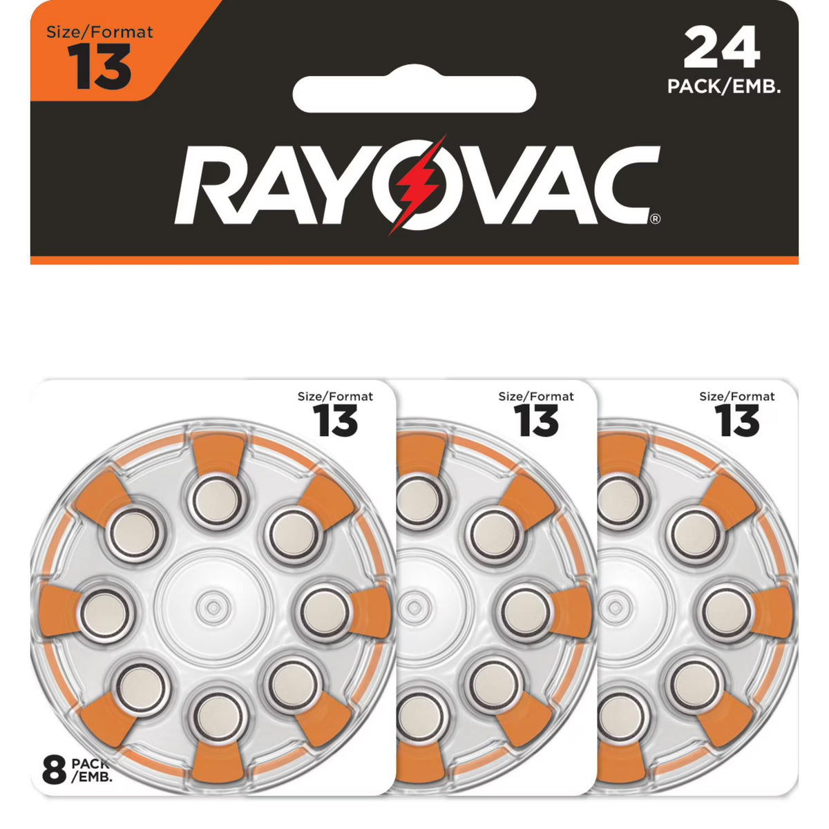 RAYOVAC BATTERIES HEARING AIDS #13 PK 24