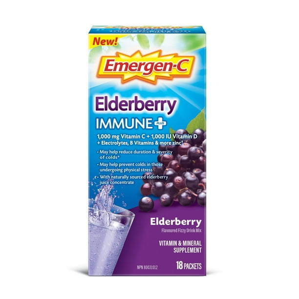 EMERGEN C IMMUNITY + ELDERBERRY 18 POWDER PACKET
