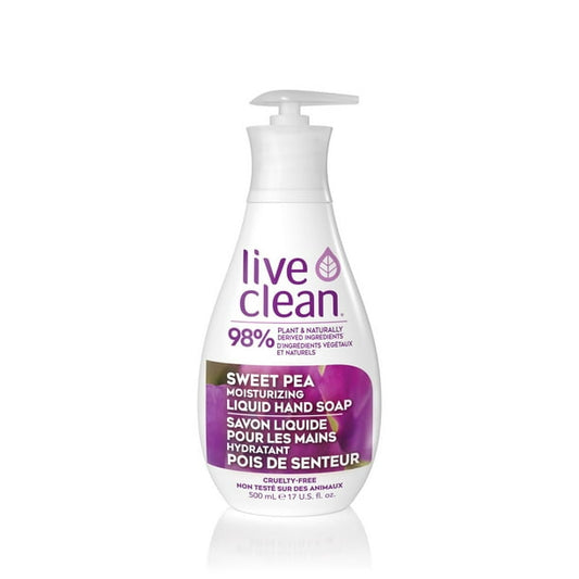 Live Clean   Sweet Pea Moisturizing Liquid Soap 500ml