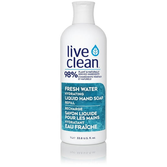 Live Clean   Fresh Water Liquid Hand Soap Refill 1L