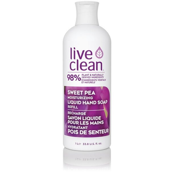 Live Clean Sweat Pea Liquid Hand Soap Refill 1L