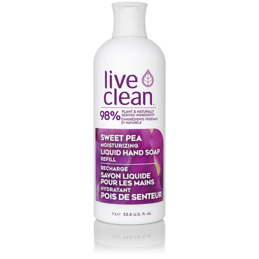 Live Clean   Sweat Pea Liquid Hand Soap Refill 1L
