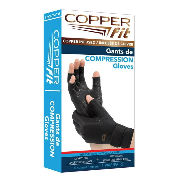 COPPER FIT COMPRESSION GLOVES LG/XL