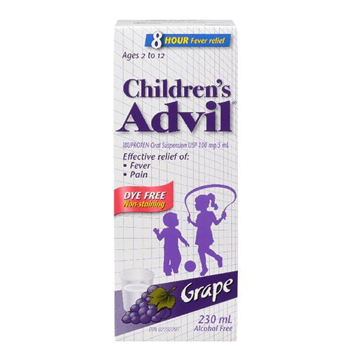 ADVIL CHILDREN GRAPE DYE FREE 230ML SYRUP