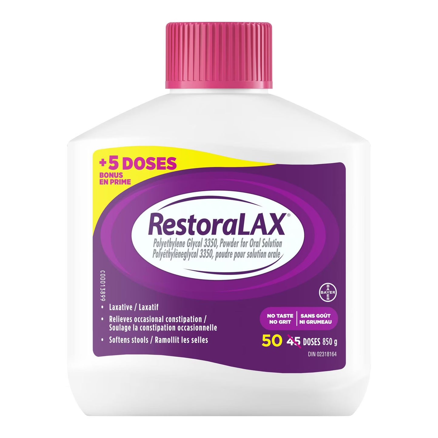 RESTORALAX 45 DOSES+5DOSES BONUS 850G POWDER